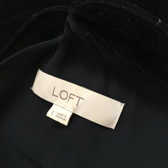 LOFT Velvet Black Racerback V Neck Tank Size S - Picture 5 of 7